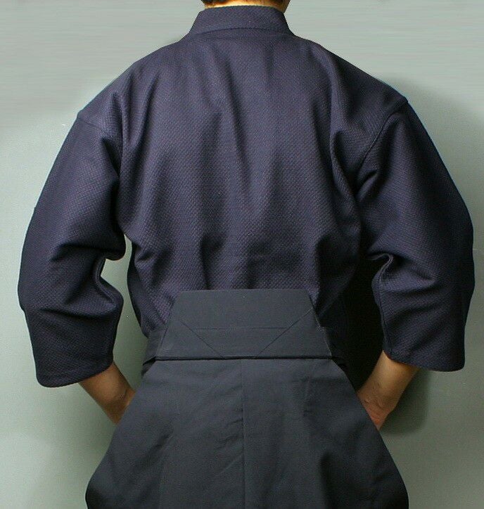 剣道屋] 綿100％一重剣道着 紺色 【5文字無料＋ワンポイント刺繍無料