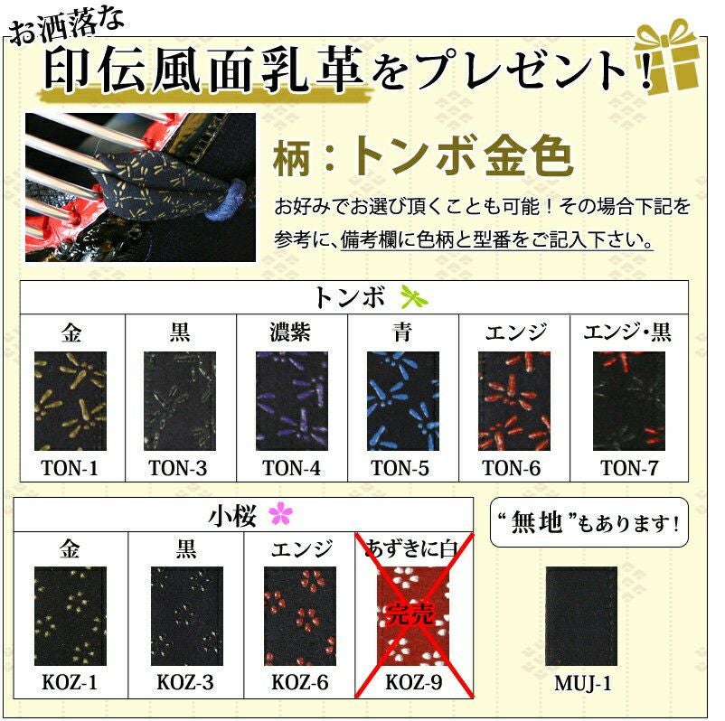 剣道屋] 防具一式 全15点 3ミリ刺し『龍雲』 立体感のある手まつり