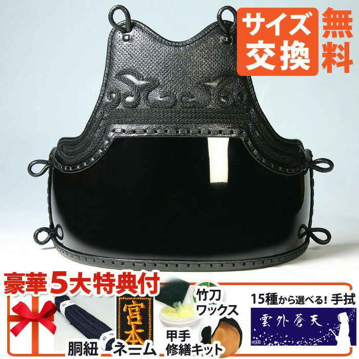 剣道屋] 小中高生向け 胴単品 兜(かぶと)飾り [ネーム付き][胴紐付き